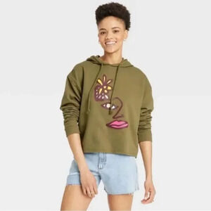 NWT Take Pride Cropped Hooded Sweatshirt XS women LGBTQIA 🏳️‍🌈 FINAL PRICE